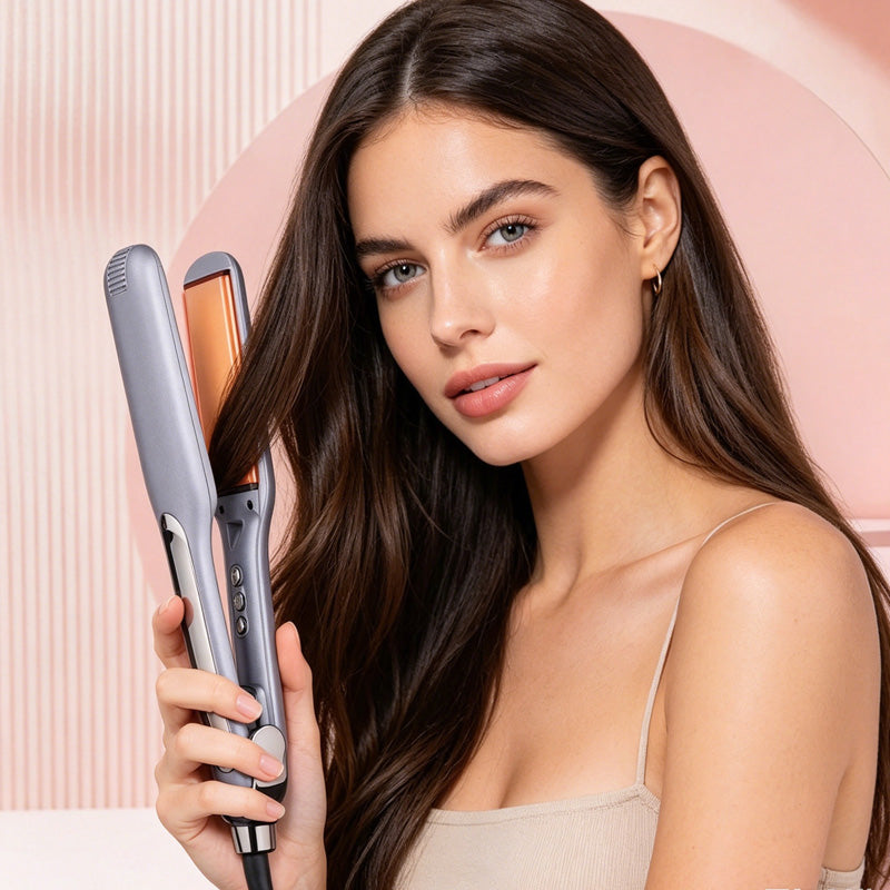 [vendor] Ceramic Hair Straightener With Smart LCD Display,30s