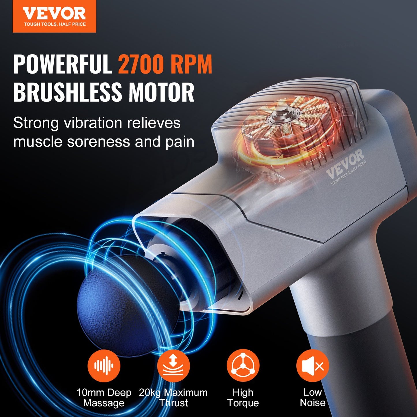 [vendor] VEVOR Massage Gun Deep Tissue, Percussion Muscle