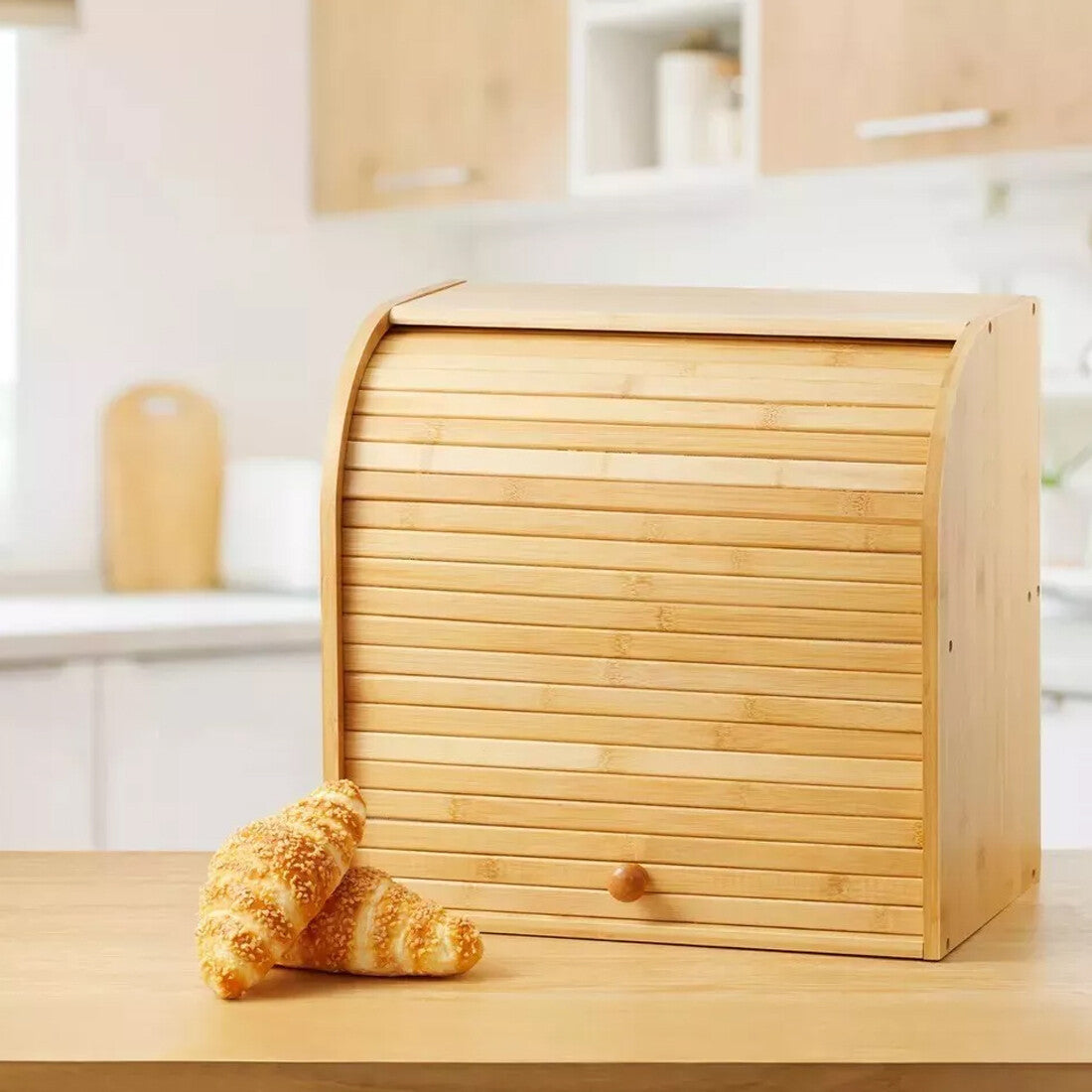 [vendor] Bread Bin 2 Tiers Double Layer Box Slide Roll Top Food