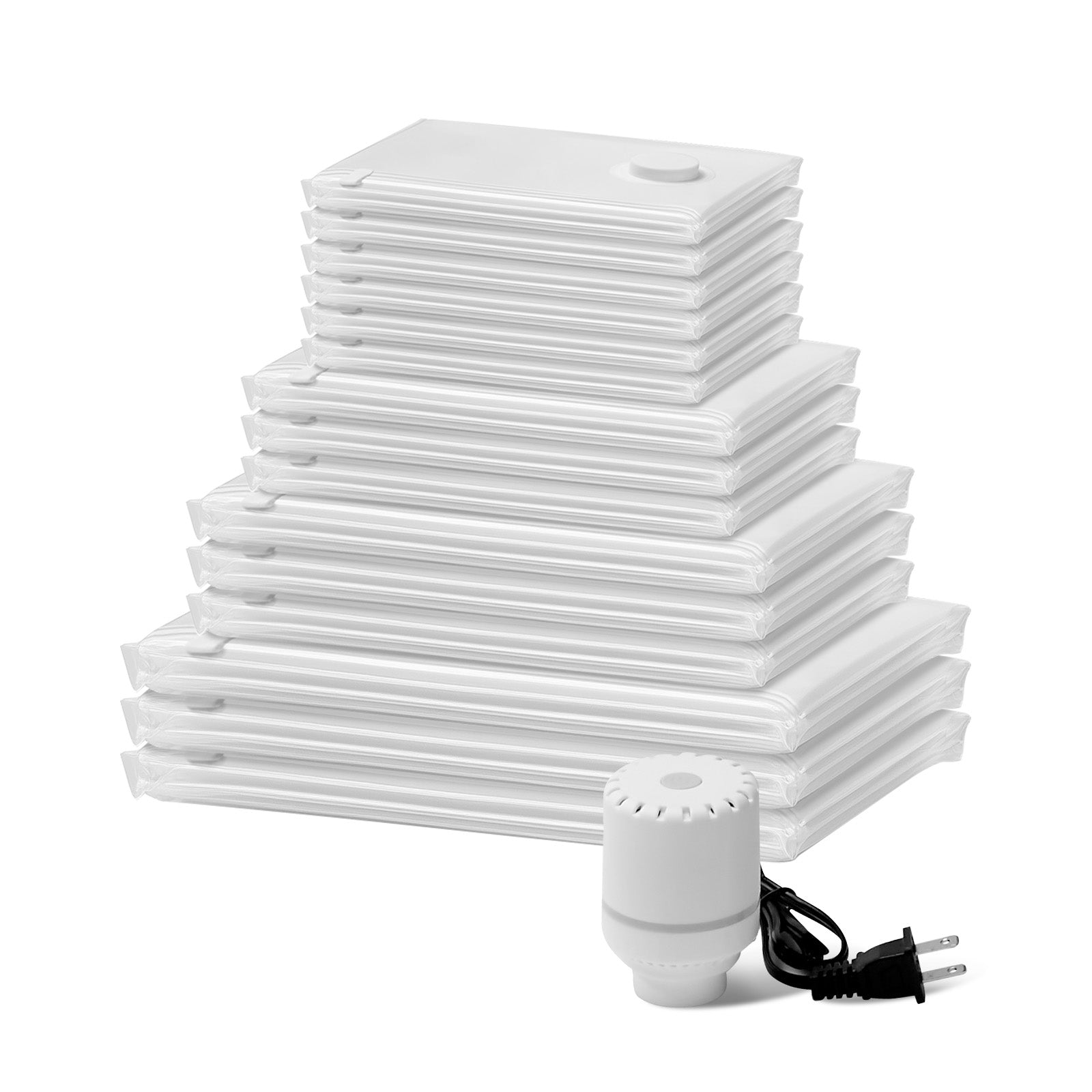 [vendor] 15 Pack Vacuum Storage Bags With Electric Pump, Space