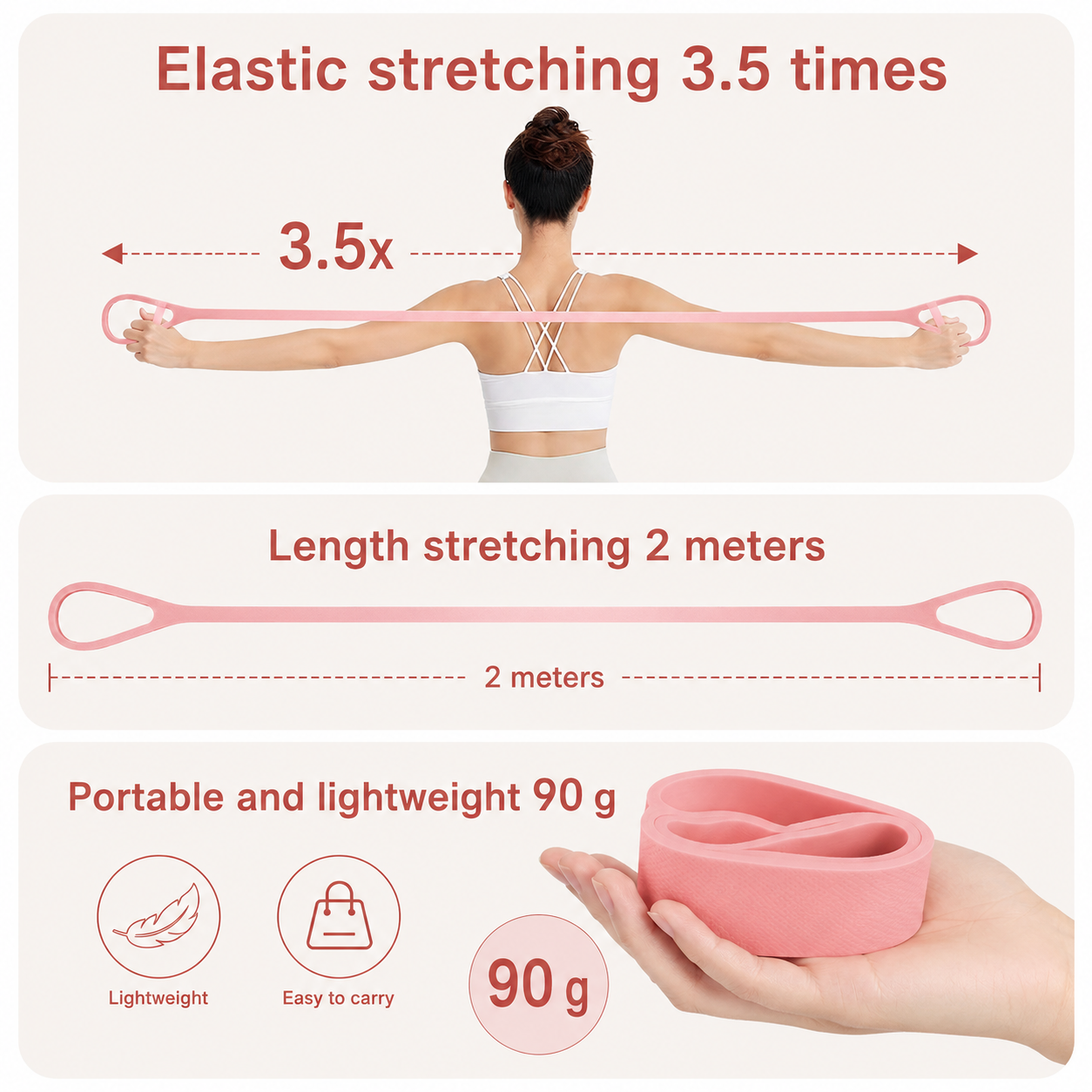 [vendor] 1P 8-shaped Silicone Yoga Resistance Band - Elastic