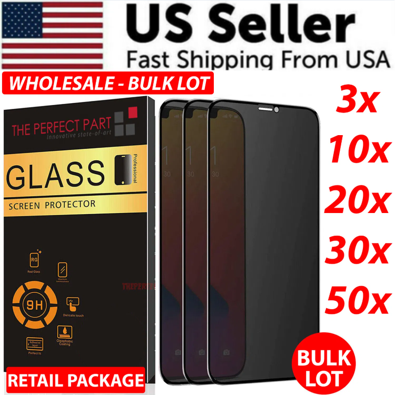 [vendor] Privacy Screen Protector Tempered Glass Lot