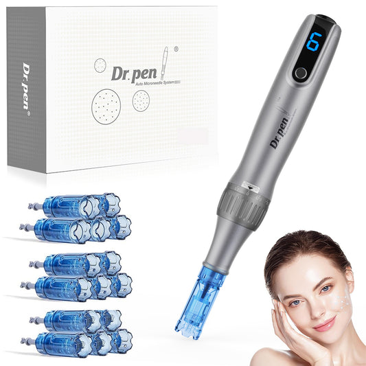 [vendor] Electric Microneedle Derma Roller Pen With 15pcs