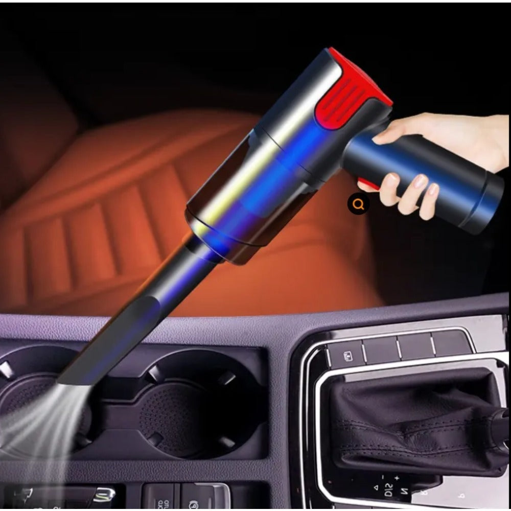 [vendor] Wired Red And Silver Car Vacuum Cleaner Home Handheld