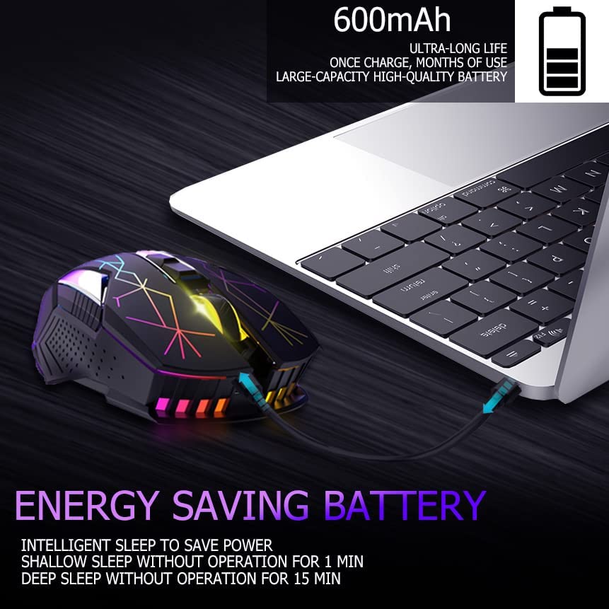 [vendor] 2.4G Wireless Charging Computer Mouse USB Gaming Mice