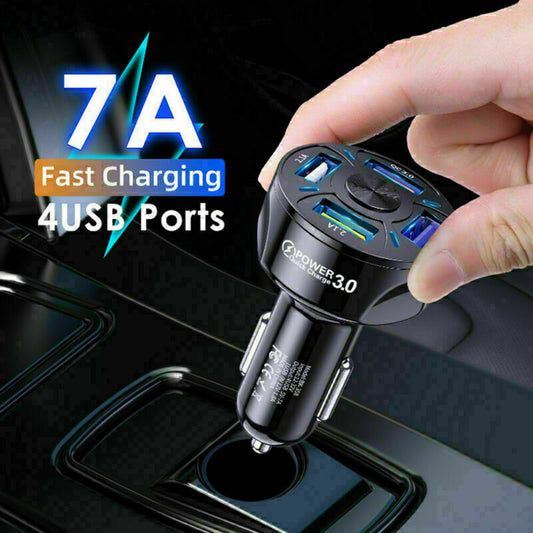 [vendor] In-Car 4Ports USB Car Charge 45W Mini Fast Charging For
