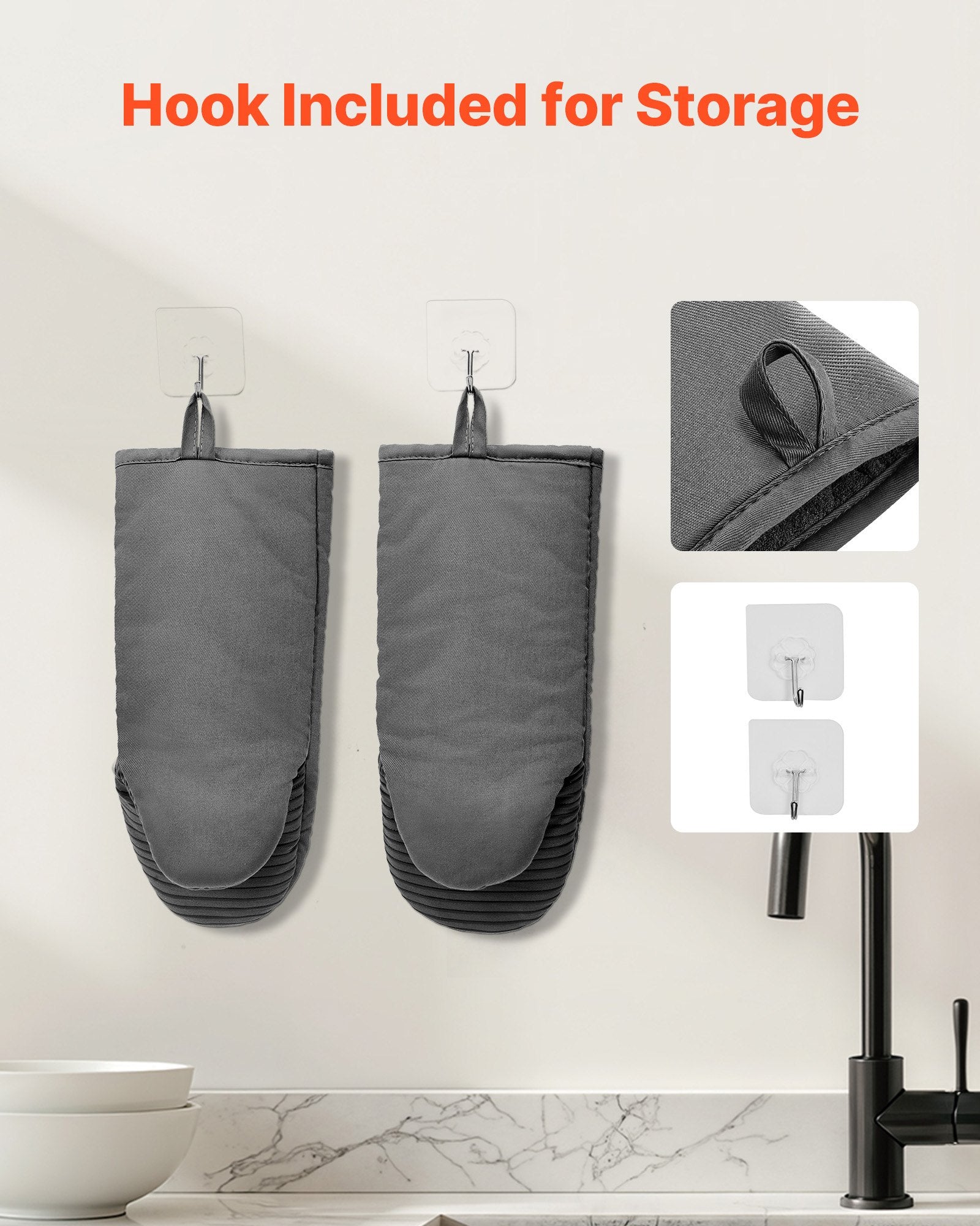 [vendor] Oven Mitts, Mini Oven Mitt Set With Non-Slip Silicone