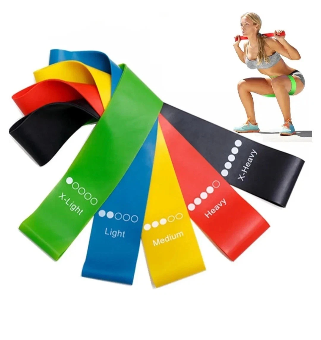[vendor] Resistance Bands Loop Set Of 5 Exercise Strength Workout