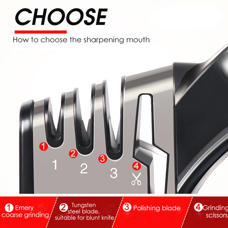 [vendor] 4 In1 Knife Sharpener Kitchen Grinder Diamond Knives For