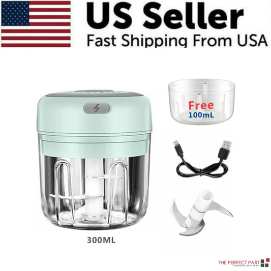 [vendor] Electric 300ML Garlic Press Chopper Chili Onion Fruits