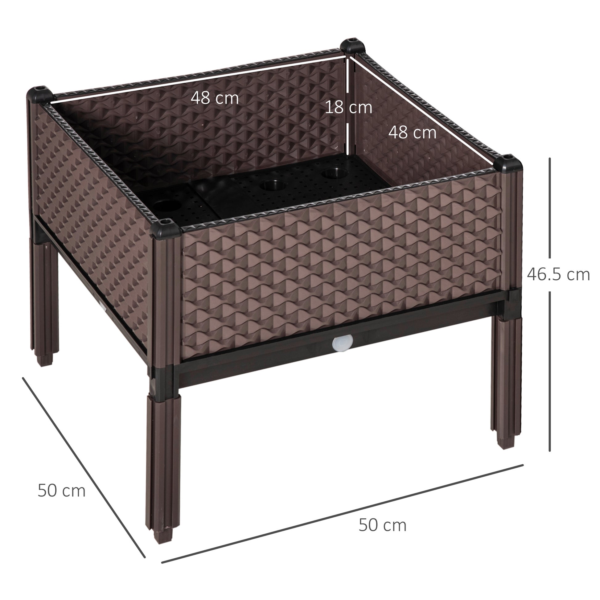 [vendor] Set Of 2 Indoor/Outdoor Planter Boxes | Garden Raised