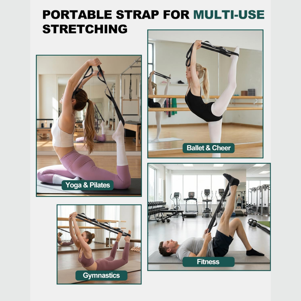 [vendor] Trideer Stretching Strap With Loops Non Elastic Yoga