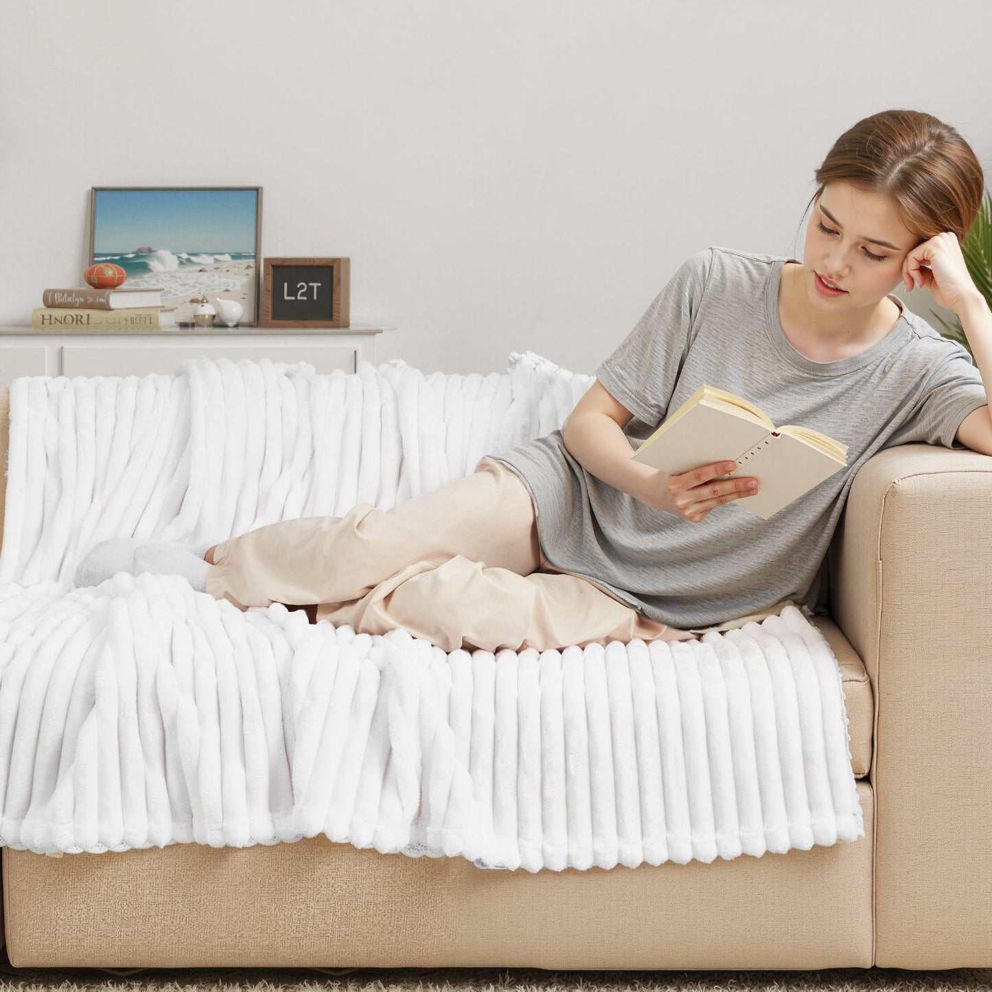 [vendor] Fleece Throw Blanket Super Soft Lightweight Plush Warm