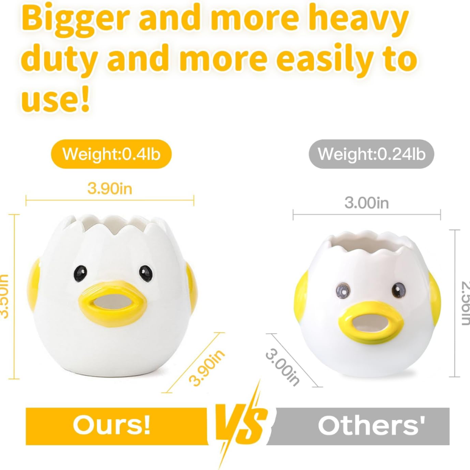 [vendor] LuoCoCo Novelty Ceramic Chicken Egg Yolk Separator Cute