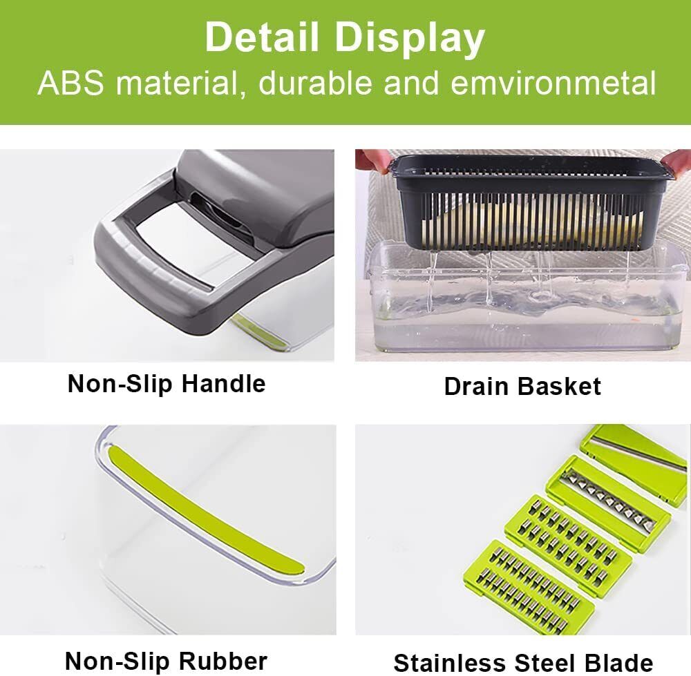 [vendor] 16 In 1 Vegetable Chopper, Salad Fruit Vegetable Food