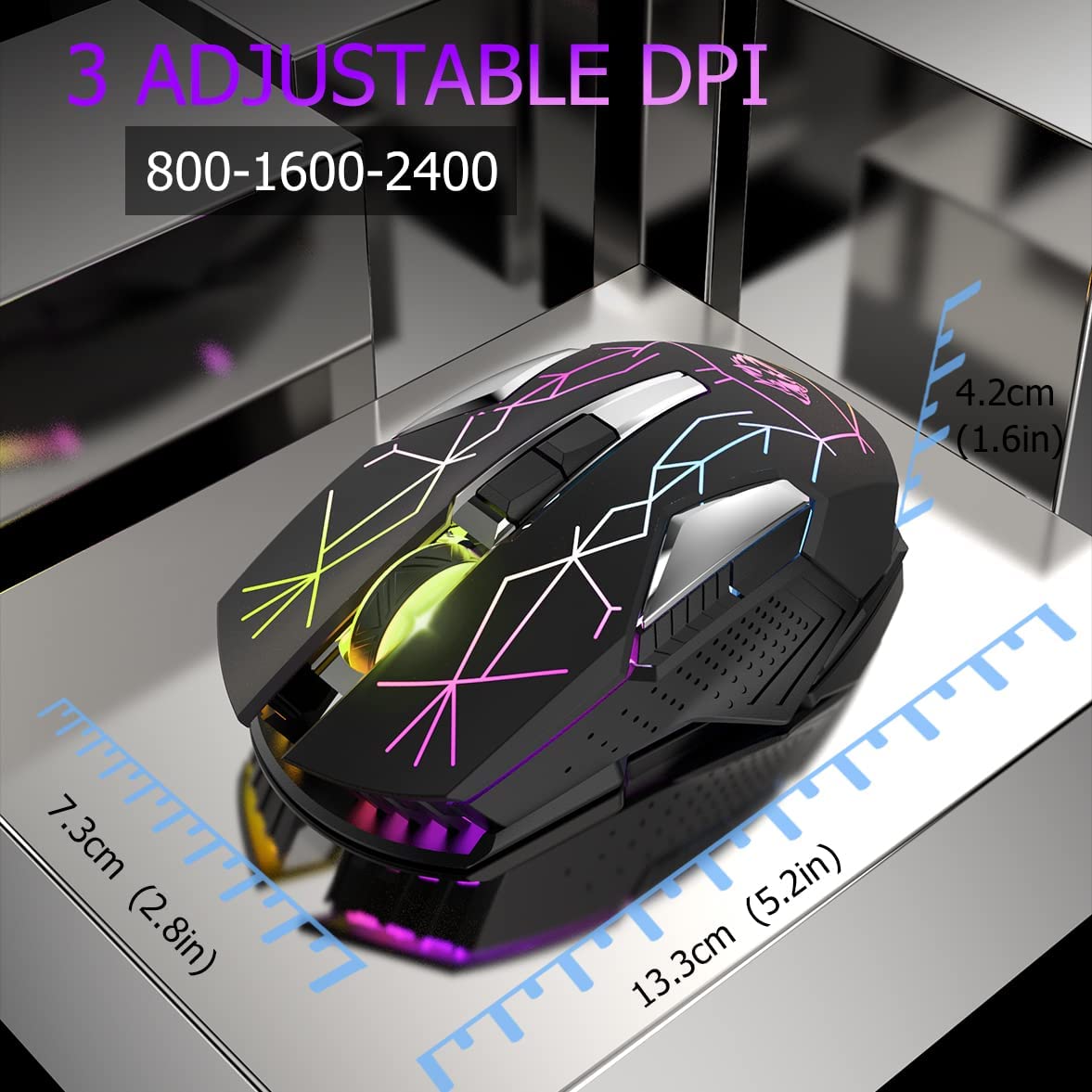 [vendor] 2.4G Wireless Charging Computer Mouse USB Gaming Mice