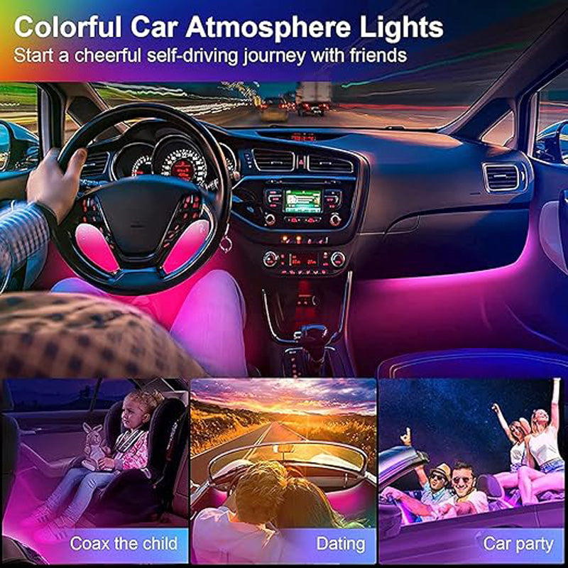 [vendor] Car LED Strip Lights Kit, Auto Interior Ambient RGB LED