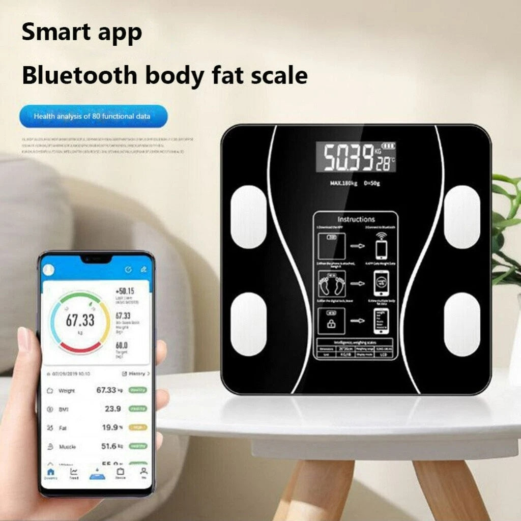 [vendor] Body Fat Scale 180 Kg Bluetooth Smart BMI Digital