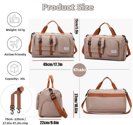 [vendor] Minimalist Sports Duffel Bag ,Large Capacity Gym Tote