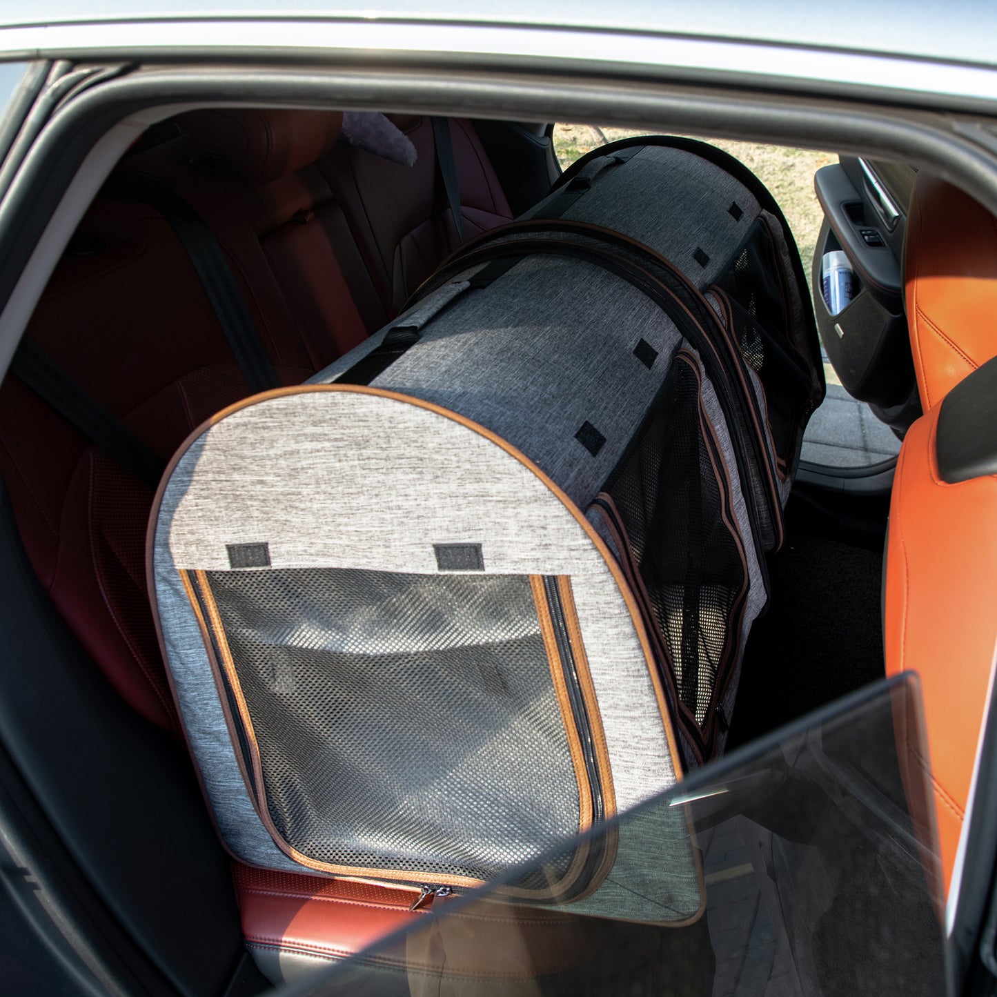 [vendor] Portable Soft-sided Pet Cat Carrier With Divider, Two