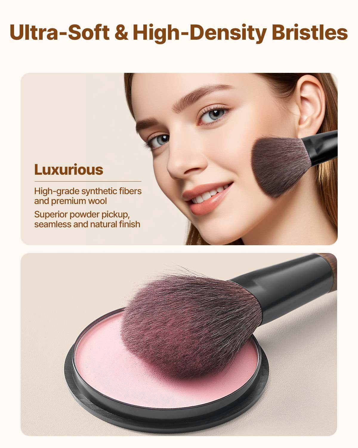 [vendor] 9-Piece Makeup Brush Set For Foundation Blending