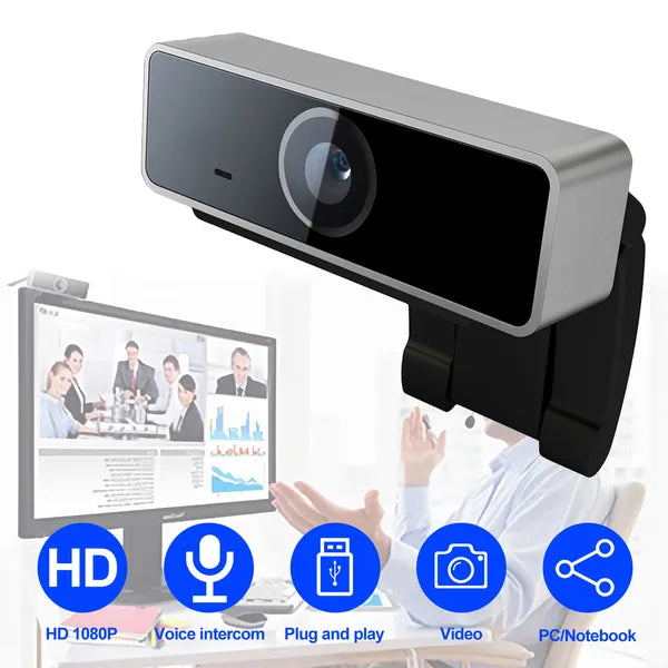 [vendor] FHD 1080P Webcam USB PC Computer Webcam Auto Focus With