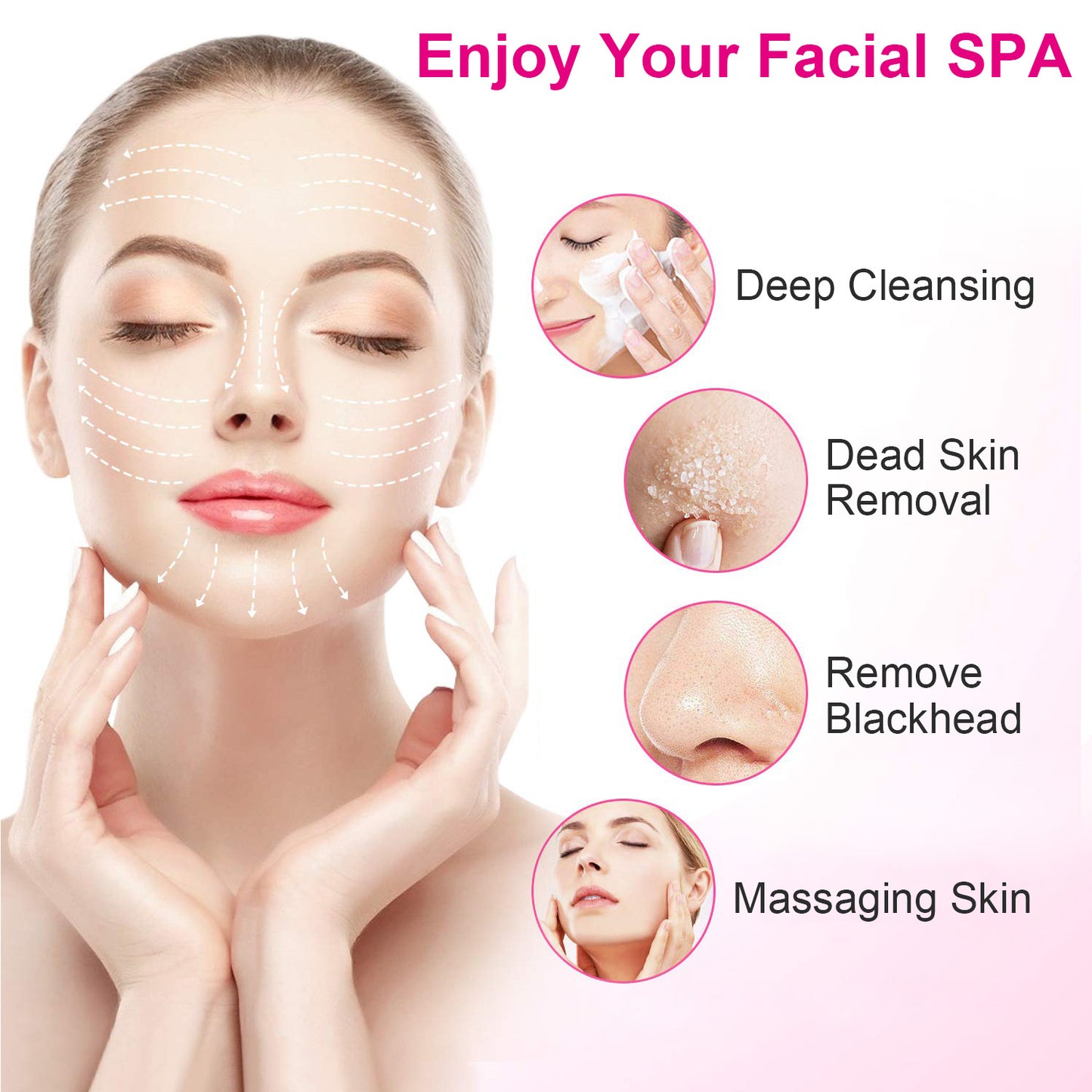 [vendor] 1Pc Facial Cleansing Brush Waterproof Face Spin Cleaning