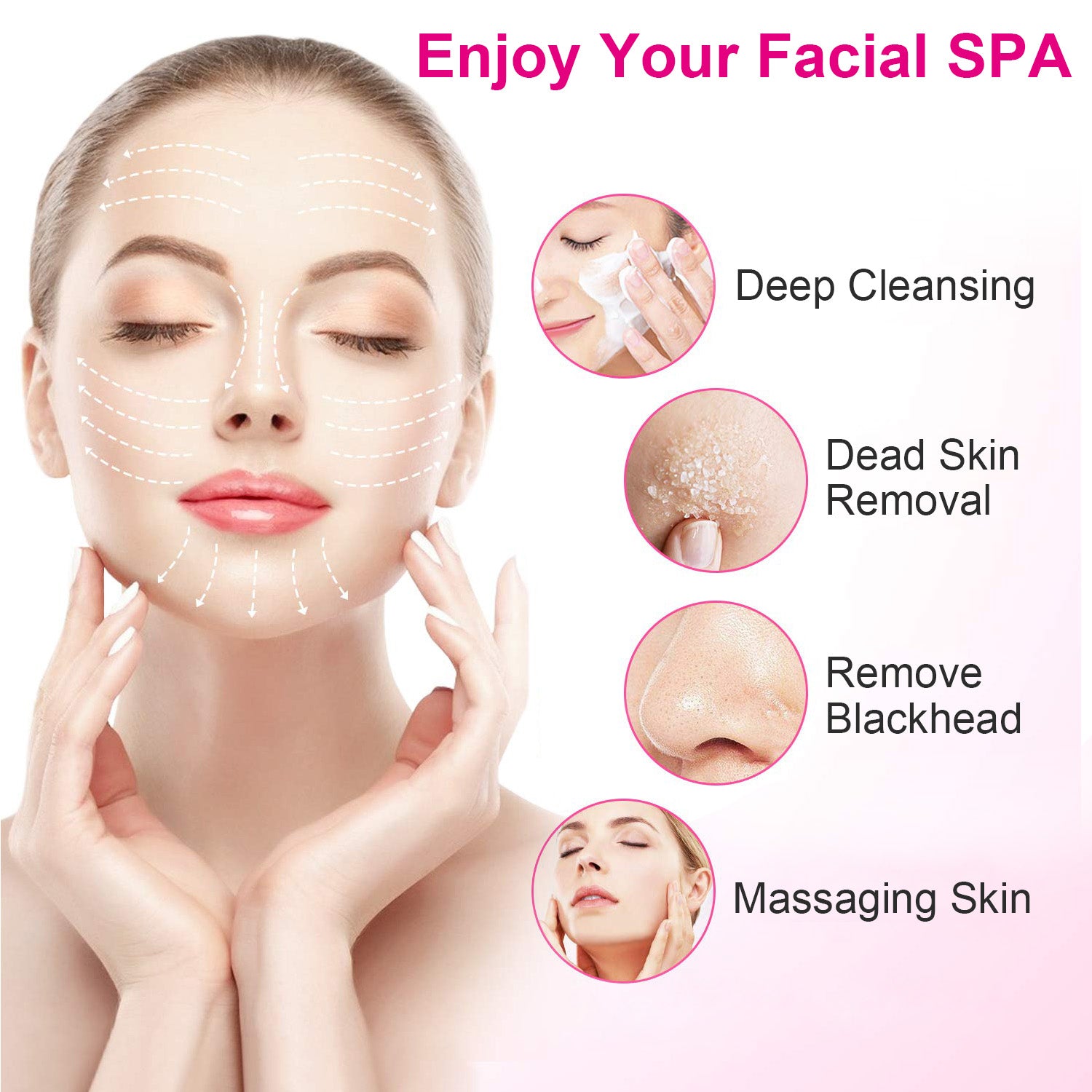 [vendor] 1Pc Facial Cleansing Brush Waterproof Face Spin Cleaning