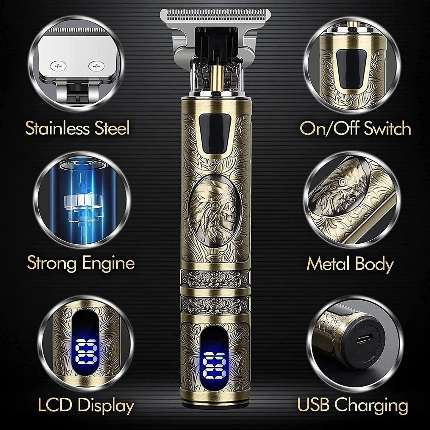 [vendor] Hair Clippers Beard Trimmer For Men Hair Cutting