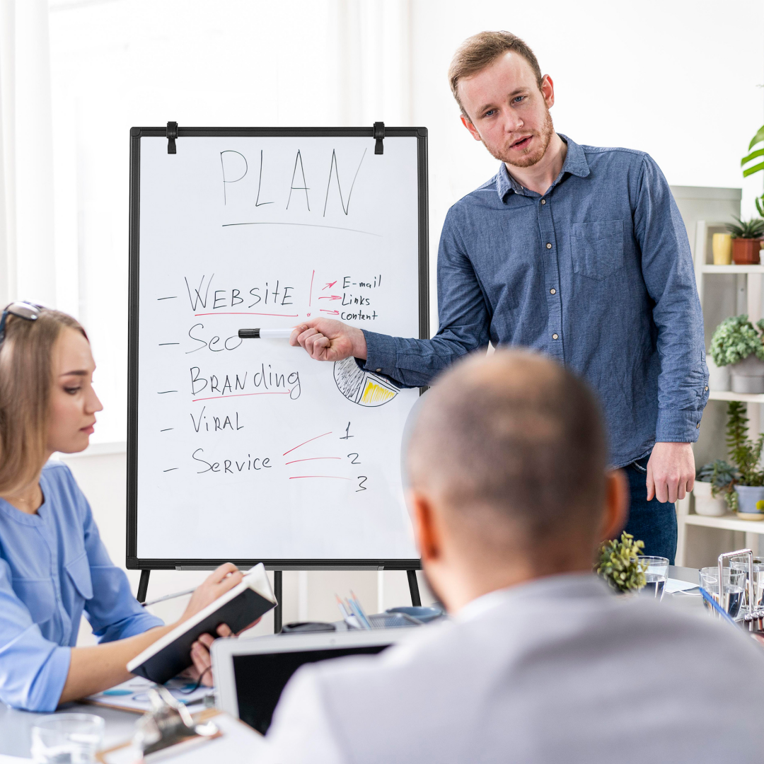 [vendor] 36x24 Magnetic Portable Whiteboard With Adjustable