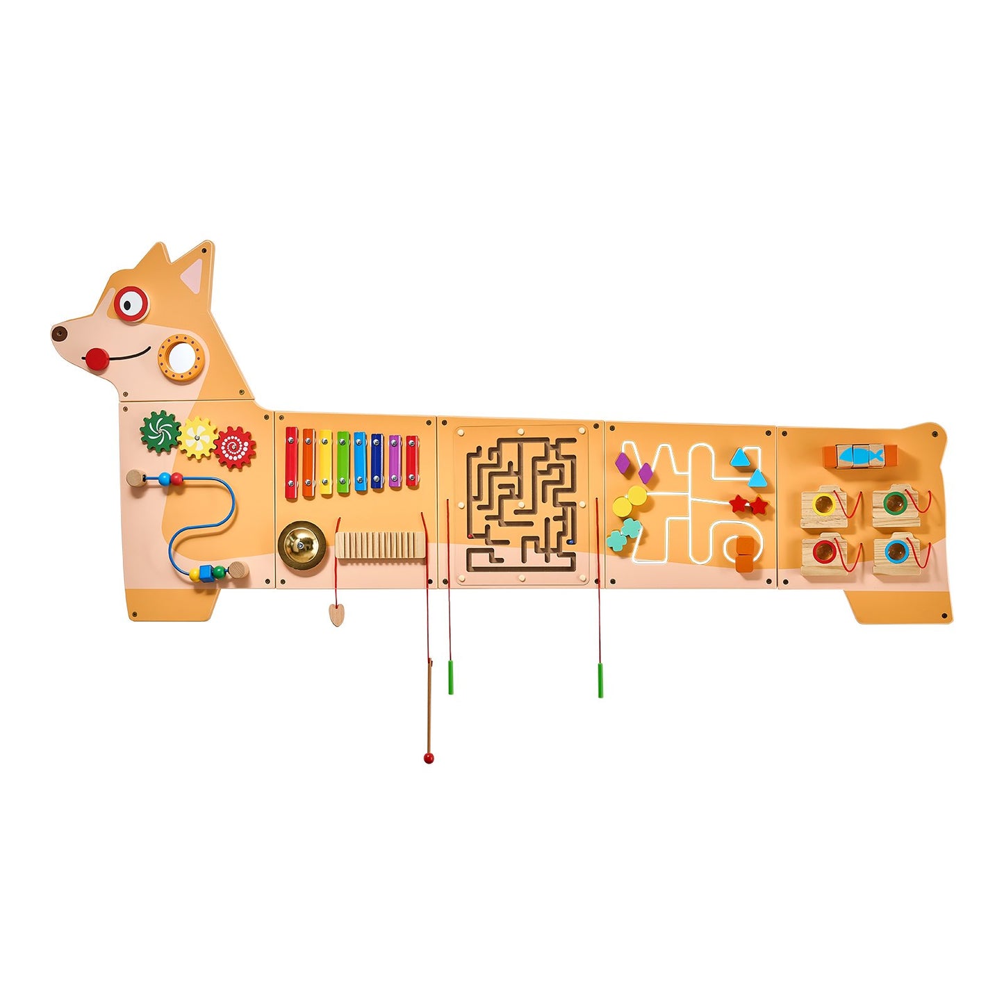 [vendor] Puppy Activity Wall Busy Board Panels 12 Activities Sensory Wall Panel