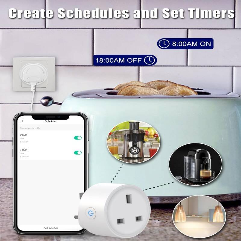 [vendor] Smart Plug 2 Pack, WiFi Alexa Plug, Voice Control &