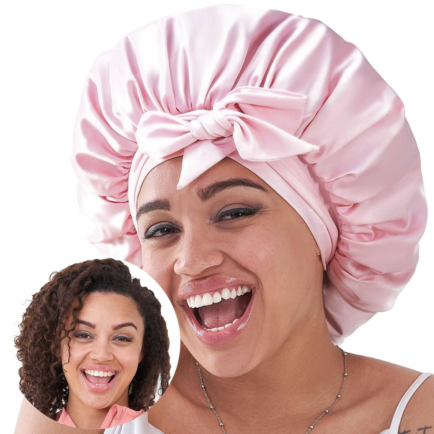 [vendor] Silk Bonnet, Satin Hair Bonnet For Sleeping For Wavy