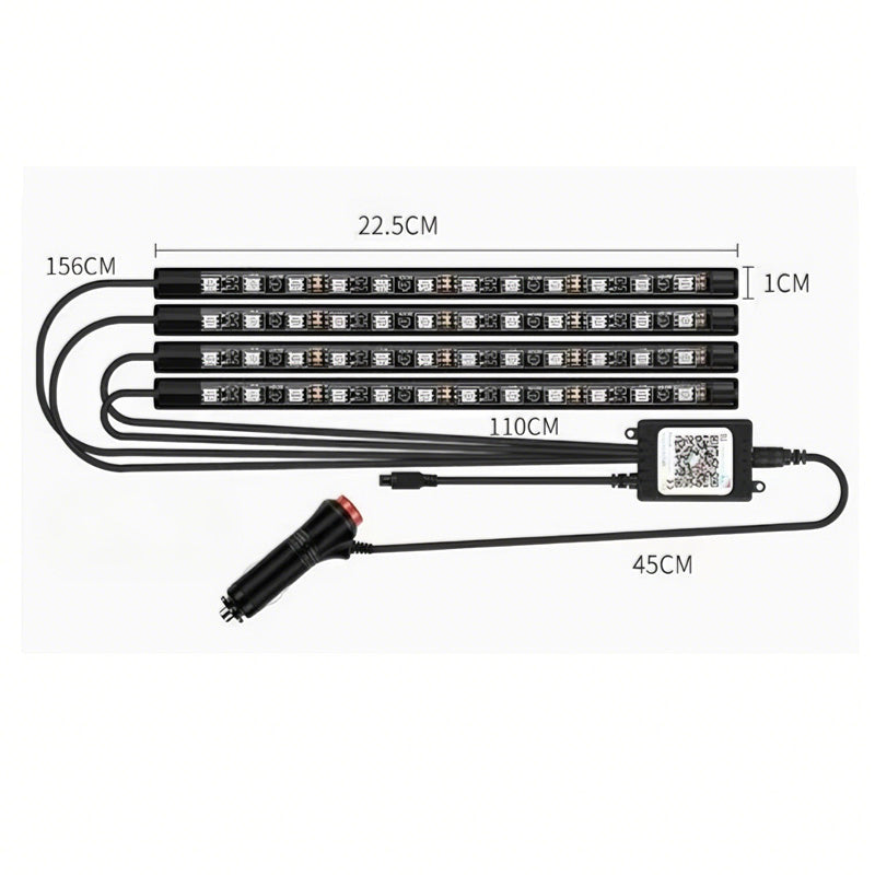 [vendor] Car LED Strip Lights Kit, Auto Interior Ambient RGB LED