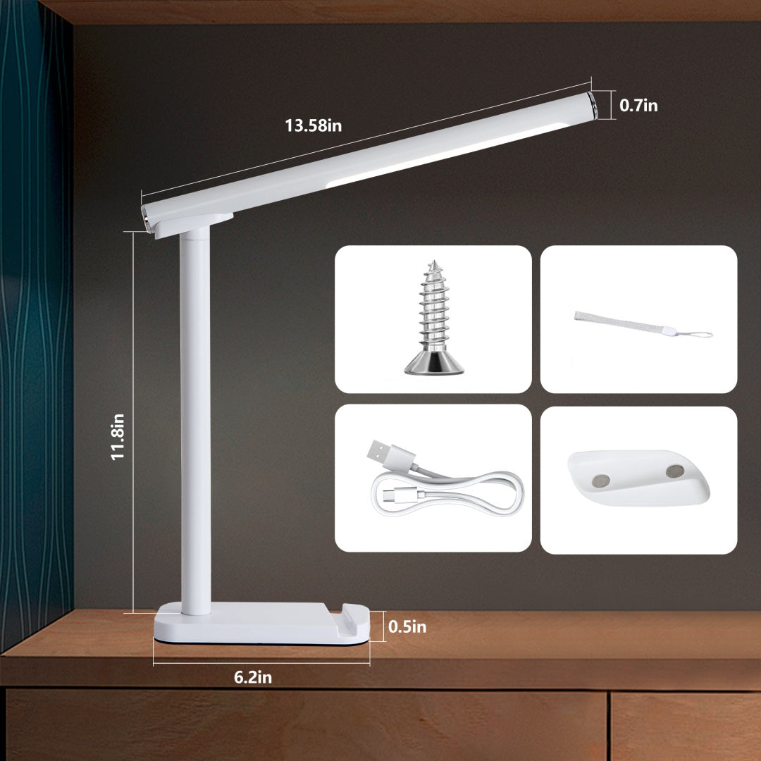 [vendor] LED Desk Lamp 360 Adjustable, USB Charging Port, 5 Light