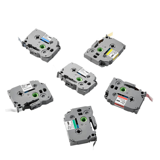 [vendor] Label Maker Tape, 6 Pack, 0.47 In / 12 Mm Colored Label